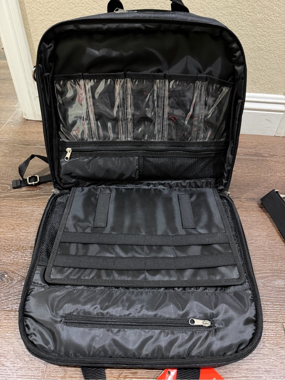 NWT BERNINA Black Travel Bag / backpack with Red Trim - Picture 5 of 13